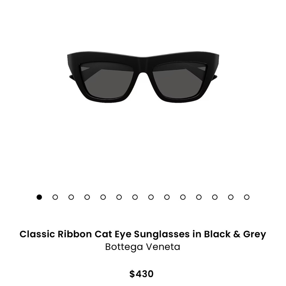 Bottega Veneta Classic Ribbon Cat Eye Sunglasses